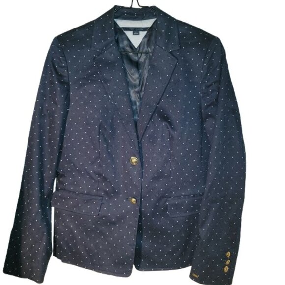 Tommy Hilfiger Women's Lined Cotton Blend Navy Blue Blazer Size 8 - Picture 1 of 9